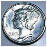 1939 Mercury Silver Dime Gem Uncirculated