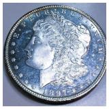 1897 Morgan Silver Dollar Gem Uncirculated DMPL