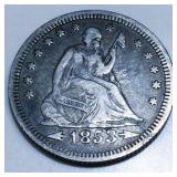 1853 Seated Libety Quarter High Grade