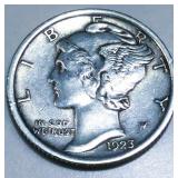 1923 Mercury Silver Dime High Grade