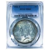 1922-S Peace Silver Dollar PCGS MS62