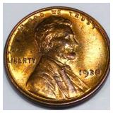 1930 Lincoln Wheat Cent Penny Uncirculated Red