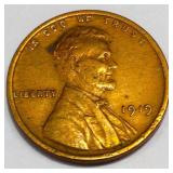 1919 Lincoln Wheat Cent Penny High Grade