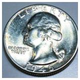 1945 Washington Silver Quarter Uncirculated