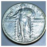 1927 Standing Liberty Quarter AU/BU