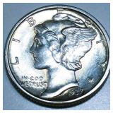 1937-D Mercury Silver Dime Gem Uncirculated