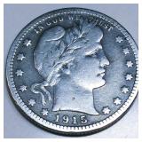 1915-S Barber Quarter High Grade