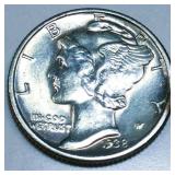 1938-S Mercury Silver Dime Gem Uncirculated