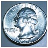 1942 Washington Silver Quarter Uncirculated