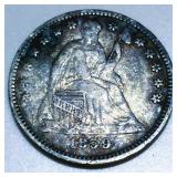 1859 Seated Liberty Half Dime High Grade