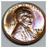 1932-D Lincoln Wheat Cent Penny Uncirculated Red