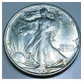 1945-S Walking Liberty Half Dollar AU/BU
