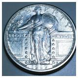 1917-S Type 1 Standing Liberty Quarter Full Head