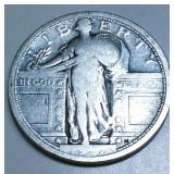 1917 Type 1 Standing Liberty Quarter Rare Date