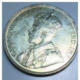1918 Canadian Silver Half Dollar High Grade