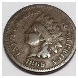 1869 Indian Head Penny High Grade Rare Date