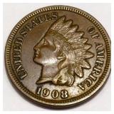 1908 Indian Head Penny High Grade