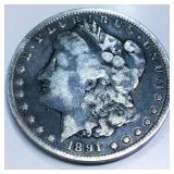 1891-CC Morgan Silver Dollar Rare Date