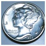 1938-S Mercury Silver Dime Gem Uncirculated