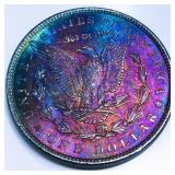 1885 Morgan Silver Dollar Uncirculated Toned