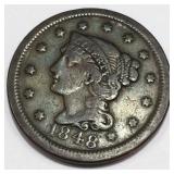 1848 Braided Hair Large Cent High Grade