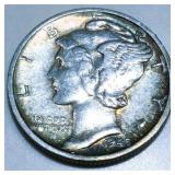 1945-S Micro S Mercury Silver Dime High Grade