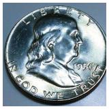 1956 Franklin Half Dollar Gem Uncirculated