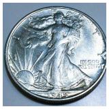 1945-S Walking Liberty Half Dollar AU/BU