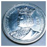 1893 Isabella Silver Quarter Uncirculated