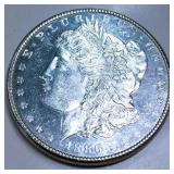 1886 Morgan Silver Dollar BU Obverse Proof Like
