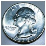 1939 Washington Silver Quarter Uncirculated