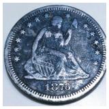 1876-CC Seated Liberty Quarter Very High Grade