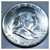 1963-D Franklin Half Dollar Gem Uncirculated