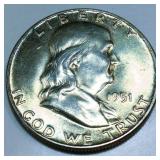 1951 Franklin Half Dollar Uncirculated