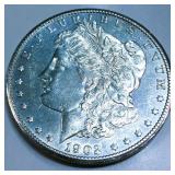 1902-S Morgan Silver Dollar AU/BU Rare Date