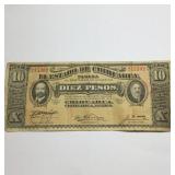 1915 Mexico 10 Pesos Diez EL ESTADO DE CHIHUAHUA