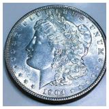 1904 Morgan Silver Dollar AU/BU Rare Date