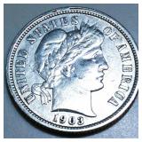 1903 Barber Dime AU/BU