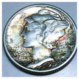 1937 Mercury Silver Dime AU/BU