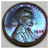 1928 Lincoln Wheat Cent Penny Uncirculated Toned