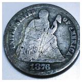 1876-CC Seated Liberty Dime