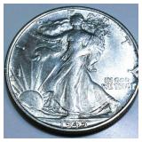 1945-S Walking Liberty Half Dollar AU/BU