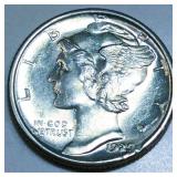 1929 Mercury Silver Dime Uncirculated