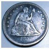 1857 Seated Liberty Quarter High Grade