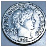 1916 Barber Dime High Grade