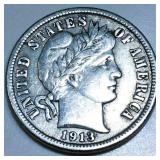 1913 Barber Dime High Grade