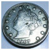 1907 LIberty V NIckel High Grade