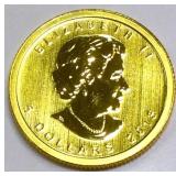 2013 Canada Maple Leaf 1/10 oz .9999 Gold Coin