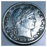1899 Barber Quarter High Grade