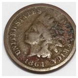 1864-L Indian Head Penny Rare Date